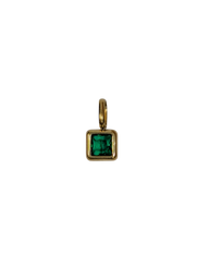 Square Gold Plated Birth Stone May