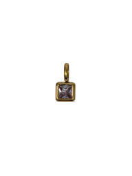 Square Gold Plated Birth Stone June