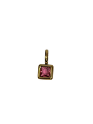 Square Gold Plated Birth Stone July