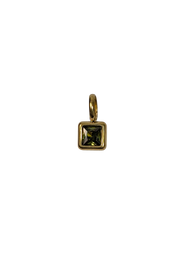 Square Gold Plated Birth Stone Aug