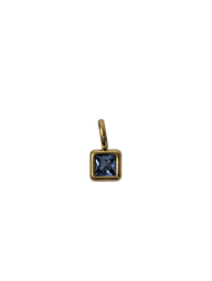 Square Gold Plated Birth Stone Sept