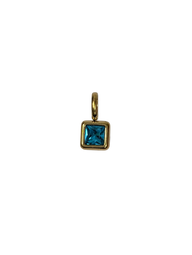 Square Gold Plated Birth Stone Dec