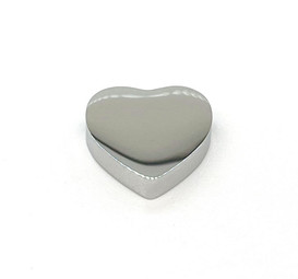Heart Pendant 18mm - SILVER - Stainless Steel