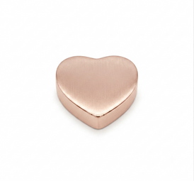 Heart Pendant 18mm - ROSE GOLD PLATED - Stainless Steel