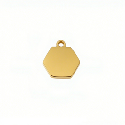 Hexagon Disc 12mm - GOLD PLATED