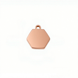 Hexagon Disc 12mm - ROSE GOLD PLATED