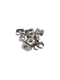 Earring Butterfly Backs 10 pkt - SILVER - Stainless Steel