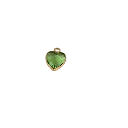 Heart Gold Plated Birth Stone Aug