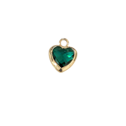 Heart Gold Plated Birth Stone March