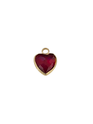 Heart Gold Plated Birth Stone January