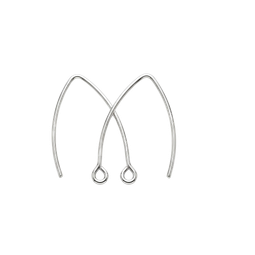 V Earring Pair - SILVER - Stainless Steel