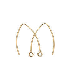 V Earring Pair - 18ct GOLD Plated - Stainless Steel