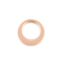 Offset Washer - SML (19mm) 18ct ROSE Plated - Stainless Steel