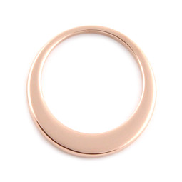 Premium Offset Circle - LRG (35mm) 18ct ROSE Plated - Stainless Steel
