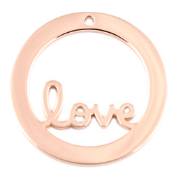 Design Washer Love - 18ct ROSE Plated - Stainless Steel