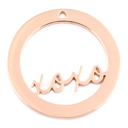 Design Washer XOXO - 18ct ROSE Plated - Stainless Steel