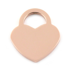 Lock Heart LRG - 18ct ROSE Plated - Stainless Steel