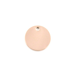 Standard Disc - XSML (15mm) 18ct ROSE Plated - Stainless Steel (to be discontinued)