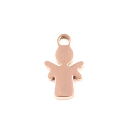 Miniature Charm Angel - 18ct ROSE Plated - Stainless Steel