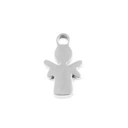Miniature Charm Angel - SILVER - Stainless Steel