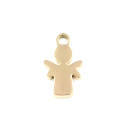Miniature Charm Angel - 18ct GOLD Plated - Stainless Steel