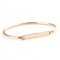 ID Bangle - Adult 18ct GOLD Plated - Stainless Steel