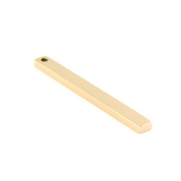 Flat Bar 1 Hole - 18ct GOLD Plated - Stainless Steel