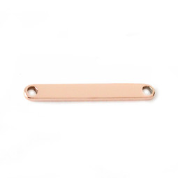 ID Plate - 18ct ROSE Plated - Stainless Steel (fits ID Bangle)