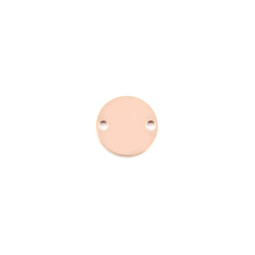 Standard Disc - XXSML (10mm) 2 Hole 18ct ROSE Plated - Stainless Steel (to be discontinued)