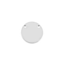 Standard Disc - XSML (15mm) 2 Hole Top SILVER - Stainless Steel (to be discontinued)