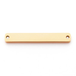 Wide Bar 2 Hole - 18ct GOLD Plated - Stainless Steel