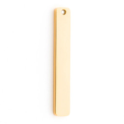 Wide Bar 1 Hole - 18ct GOLD Plated - Stainless Steel
