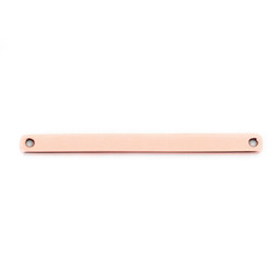 Petite Tag Long 2 Hole - 18ct ROSE Plated - Stainless Steel