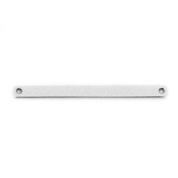 Petite Tag Long 2 Hole - SILVER - Stainless Steel