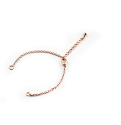 Cable O Chain Bracelet 14cm Double Ended - 18ct ROSE Plated - Stainless Steel
