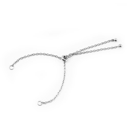 Cable O Bolo Bracelet Chain Double Ended - SILVER - Stainless Steel