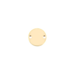 Petite Circle - Side Hole 10mm 18ct GOLD Plated - Stainless Steel