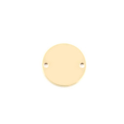 Petite Circle - Side Hole 15mm 18ct GOLD Plated - Stainless Steel