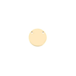 Petite Circle - Top Hole 10mm  18ct GOLD Plated- Stainless Steel