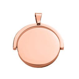 Premium Spinning Disc - 22mm - 18ct Rose Gold Plated - Stainless Steel