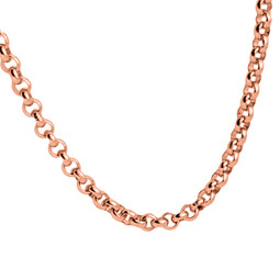 Rolo Chain - 46cm / 18" -  18ct Rose Gold Plated - Stainless Steel