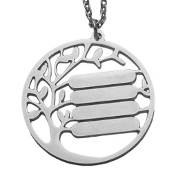Family Tree Pendant - Polished Stainless Steel