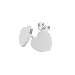 Heart Earring Pair - SILVER - Stainless Steel