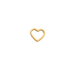 Miniature Hollow Heart Charm GOLD Plated