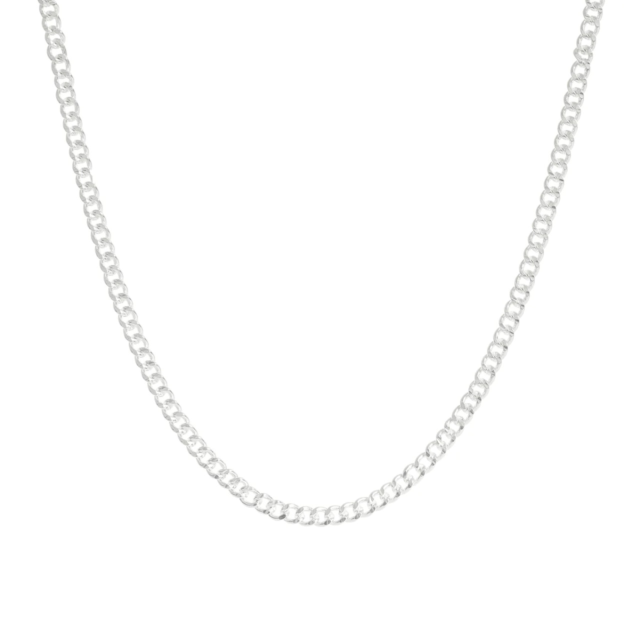 Pure silver deals cuban link chain