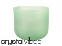 9" Translucent Emerald Fusion Crystal Singing Bowl 