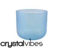 8" Translucent Aquamarine Fusion Crystal Singing Bowl 