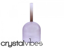 8" Handle Translucent Amethyst Fusion Crystal Singing Bowl 