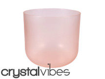 8" Translucent Rose Quartz Fusion Crystal Singing Bowl 