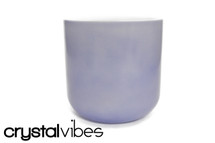 7" Opaque Blue Flourite Fusion Crystal Singing Bowl 